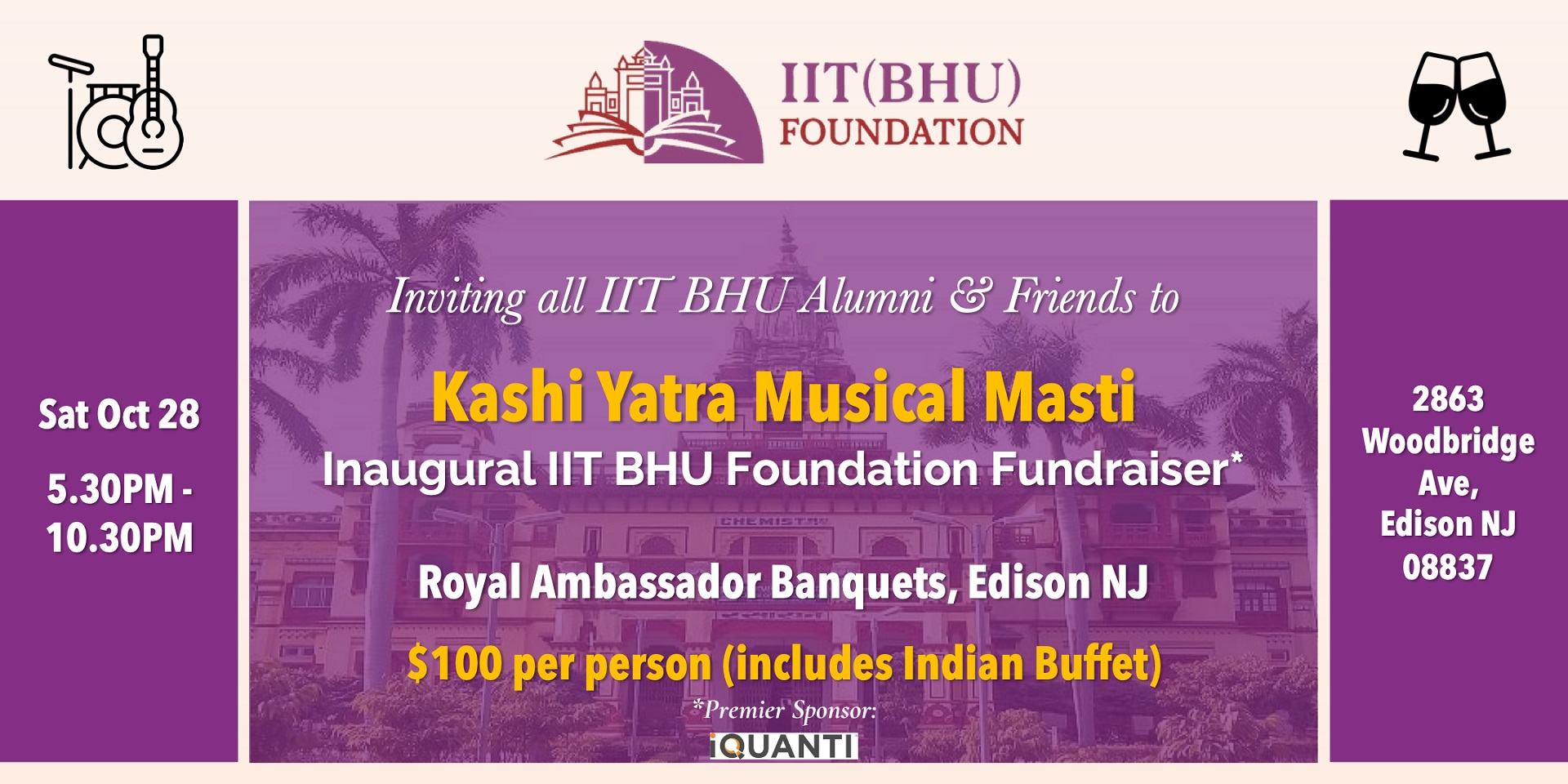 Inaugural IIT BHU Foundation Fundraiser “Kashi Yatra Musical Masti”